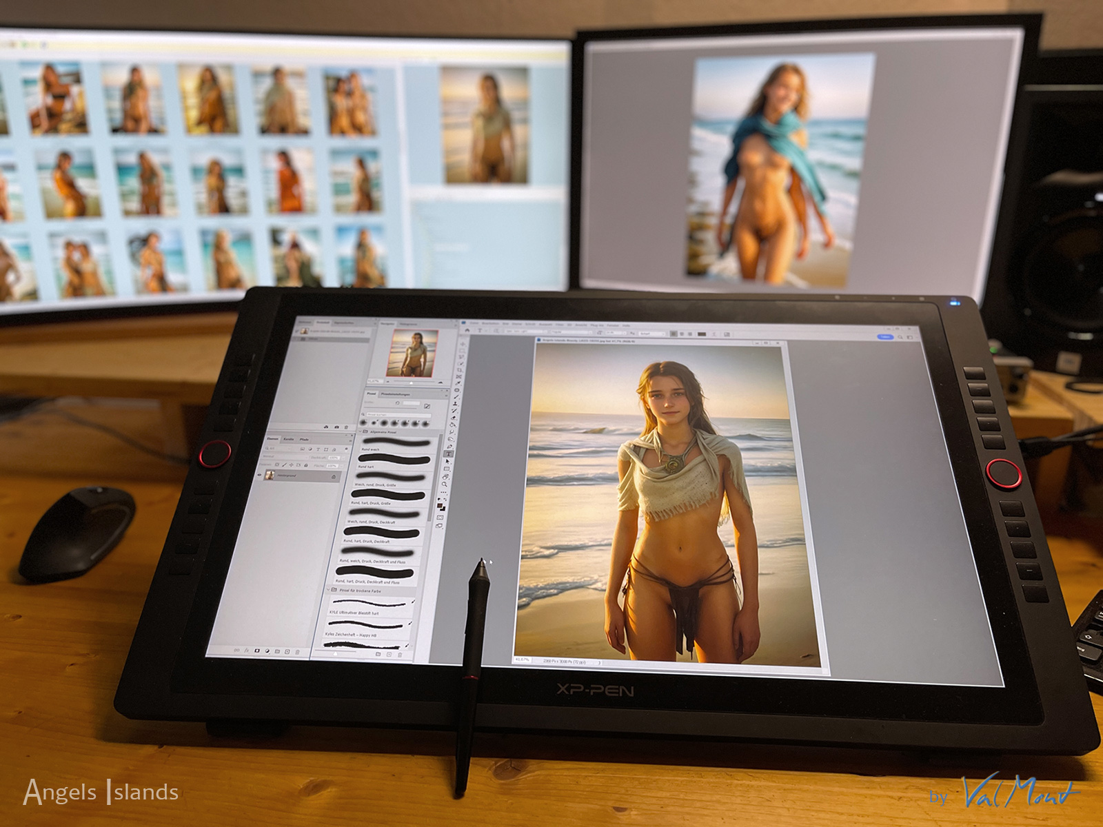 Bildretusche am 24 Zoll XP-Pen Monitor